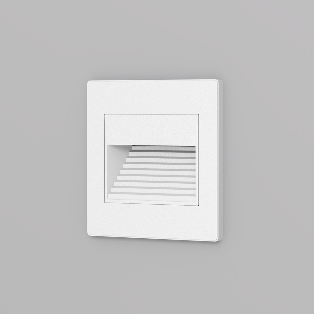 DK3050-WH Светильник встраиваемый в стену, IP 20, LED 3000, 1 Вт, белый, пластик