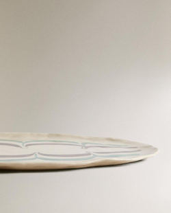 ZARA HOME СЕРВИРОВОЧНОЕ БЛЮДО ИЗ КЕРАМИКИ, ЗЕЛЕНЫЙ