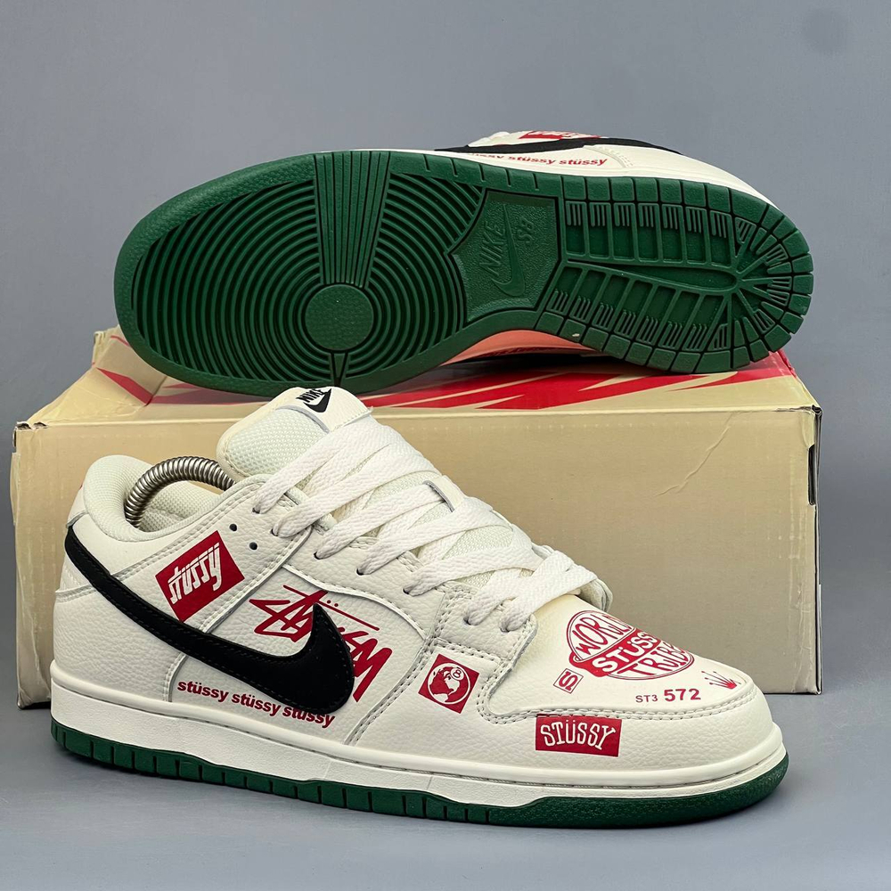 Кроссовки Nike DunkSB Stussi #157 (бел.)