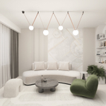 DK5552-BK Cветильник для трека-ремня Belty, серия Orb, со светодиодом, D180*H181мм, 48V DC, 10W, RA90, 120°, 4000K, IP20, белый, акрил