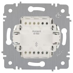 Выключатель Intro Accent 6-101-01 , 10А-250В, IP20, СУ, AL/CU, белый