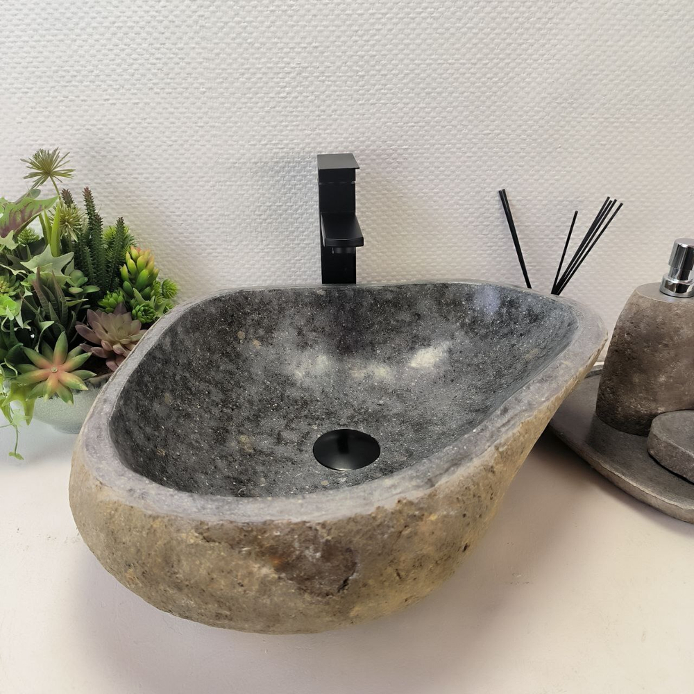 Раковина из речного камня RS-63415 (47*45*16) 0123