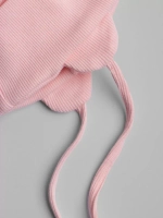 Шапка детская с ушками на завязках на осень