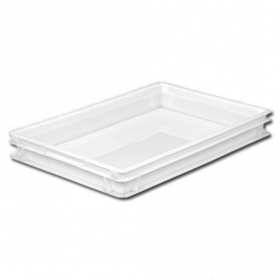 Контейнер для теста 600*400* 75 мм. морозостойкий пластик белый