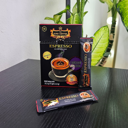 Кофе растворимый эспрессо King Coffee Арабика Вьетнам 15 пакетиков по 2,5 гр