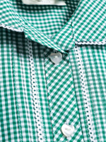 Платье школьное для девочки Next 946-565, Зеленый, Белый