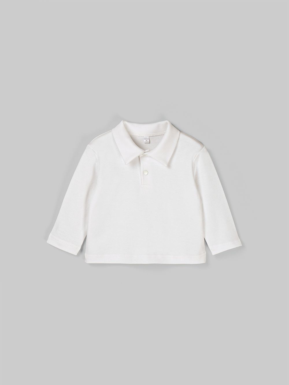 Лонгслив с воротником поло "Экрю" 0+