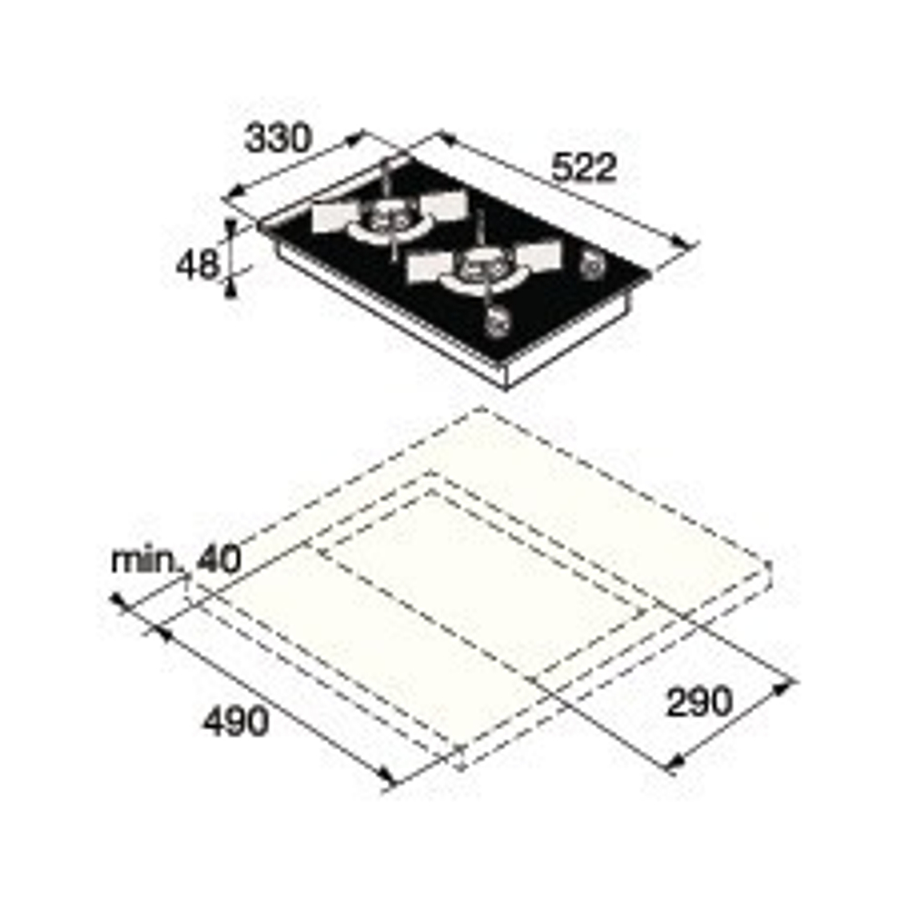 Встраиваемая газовая варочная панель ASKO HG1355GB