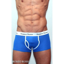 Мужские трусы хипсы голубые Romeo Rossi Boxer Brief RR365-6