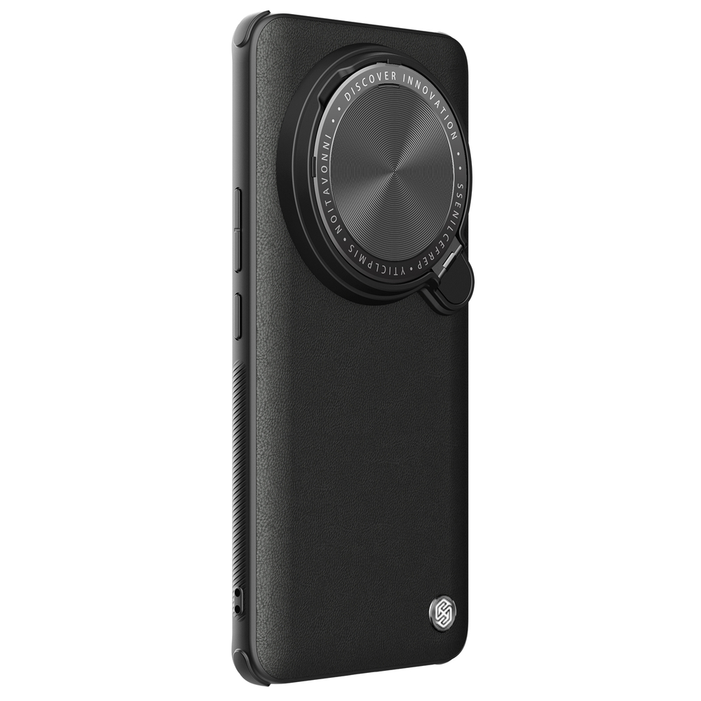 Чехол с вставками из кожи от Nillkin для Xiaomi 14 Ultra, с откидной металлической крышкой для камеры, серия CamShield Prop Leather Case