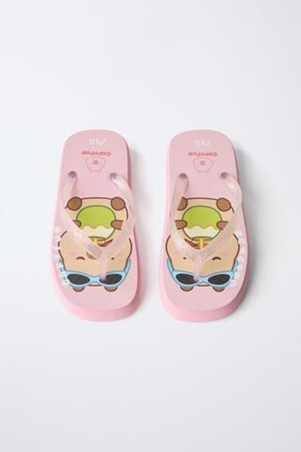 ZARA ШЛЕПАНЦЫ CAPIBARA CAPYFUN ©, РОЗОВЫЙ