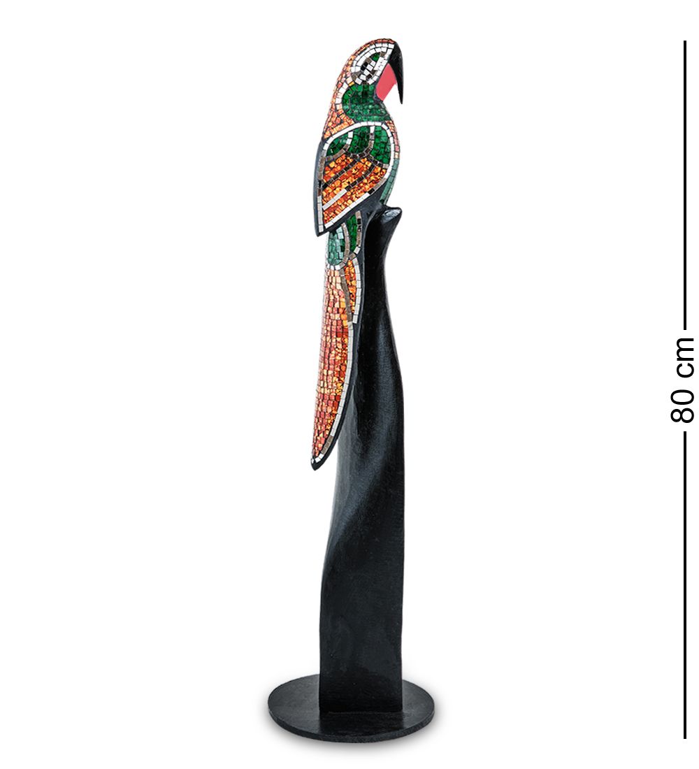 Decor and Gift 23-002-04 Статуэтка «Попугай» дерево+стекл.мозаика 80 см