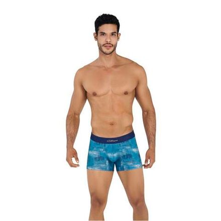 Мужские трусы боксеры голубые Clever Moda RISK BOXER 040108