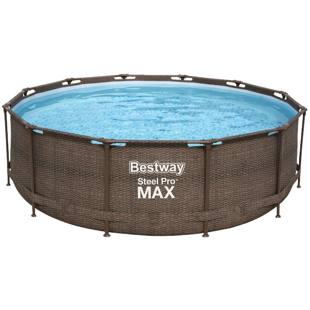 Каркасный бассейн Bestway Steel Pro Ротанг 56709 (366х100 см) с картриджным фильтром и лестницей