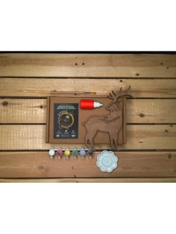 3D раскраска по номерам Олень