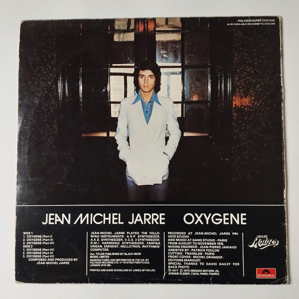 Винтажная виниловая пластинка LP Jean Michel Jarre Oxygene (UK 1977)