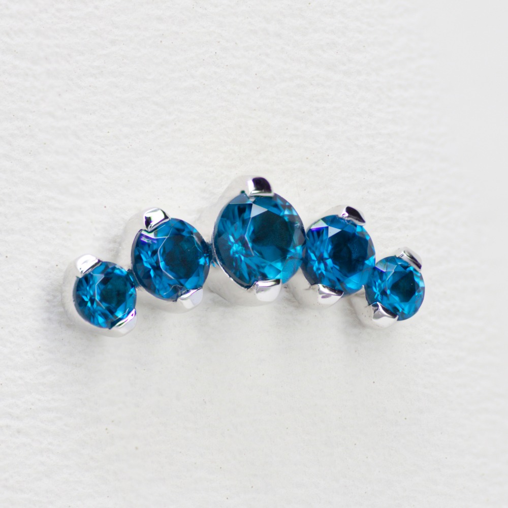 Prium tops with colored gems