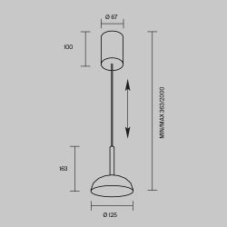 Светильник подвесной светодиодный Maytoni   MOD451PL-L8B3K