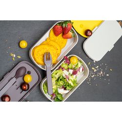 Ланч-бокс с приборами Food Time, 1 л, серый