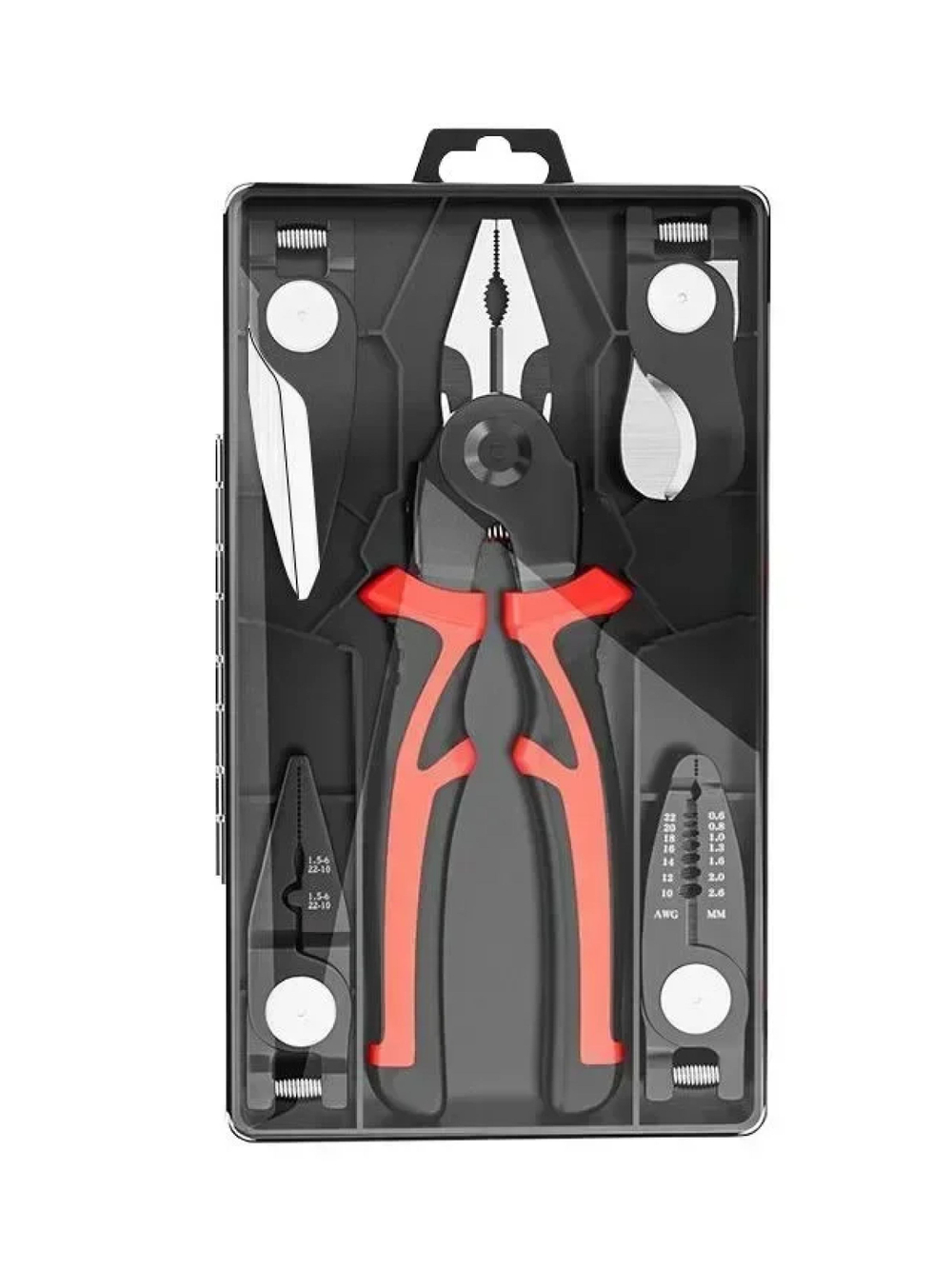 Многофункциональные комбинированные плоскогубцы 5 в 1, зачистка проводов, обжимные плоскогубцы, кусачки для кабеля.