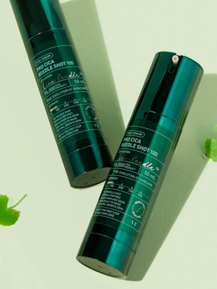 VT Cosmetics Бустер-сыворотка для чувствительной кожи для лица с микроиглами и экстрактом центеллы азиатской / Pro Cica Reedle Shot 100, 50 мл