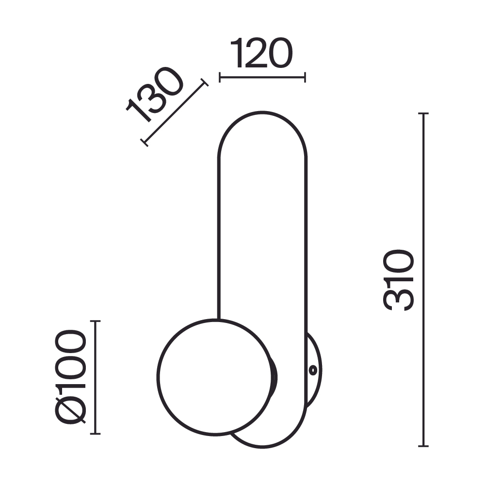 Настенный светильник Maytoni Bao MOD419WL-01G