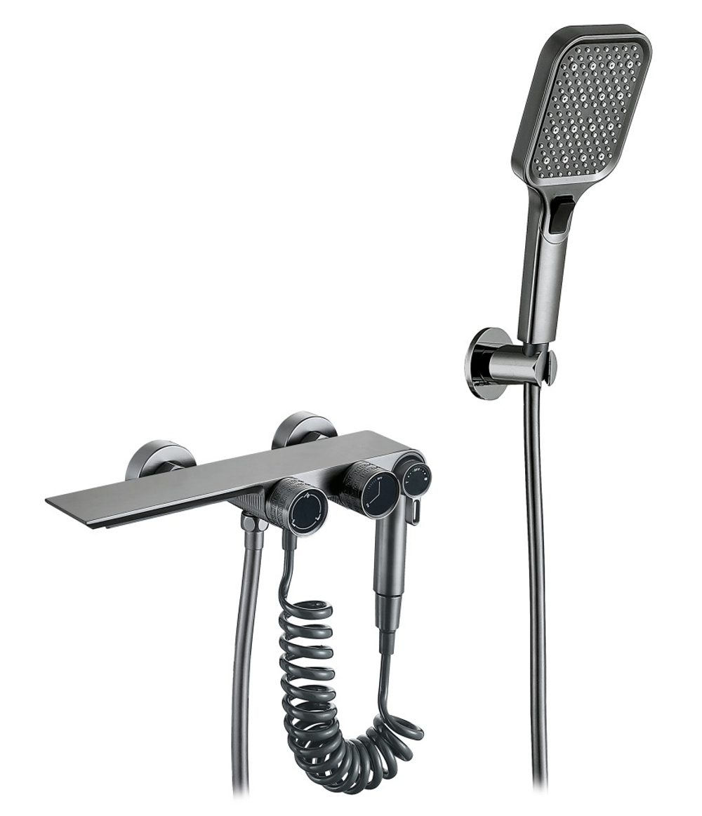 323531-G Смеситель для ванны, водопад (ГРАФИТ) ViEiR (8/1шт)