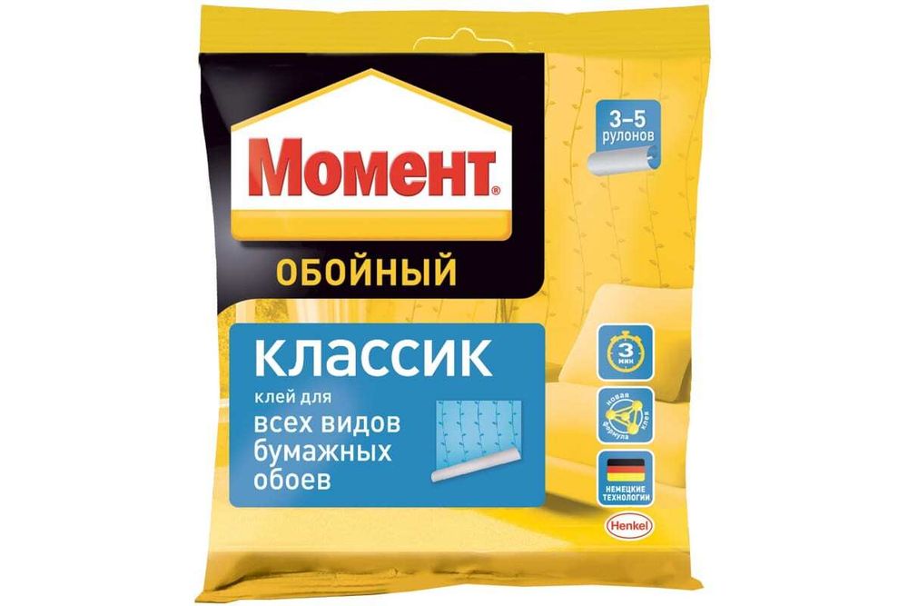 Клей для виниловых и бумажных обоев Момент Классик 100 г