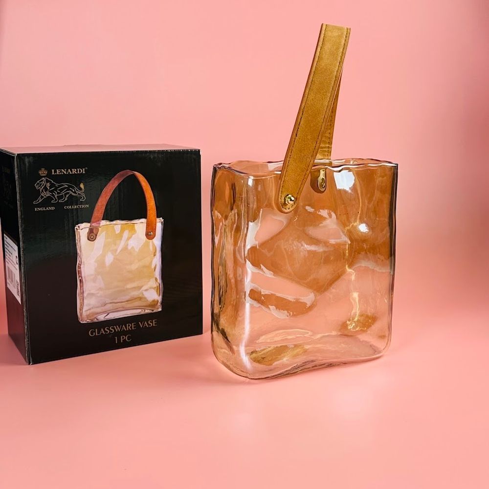 Lenardi 200-143 Декоративная ваза для цветов 19см в под.уп.(х12)Стекло