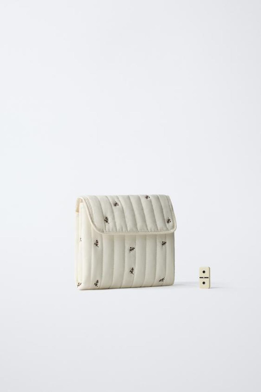 ZARA ПЕЛЕНАЛЬНЫЙ КОВРИК ДЛЯ МАМ С ЦВЕТОЧНЫМ ПРИНТОМ, ЭКРЮ