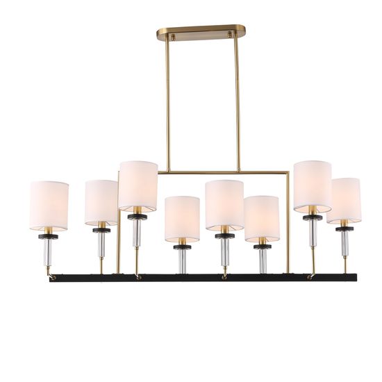 SL1404.338.08 Люстра подвесная ST-Luce Латунь/Прозрачный E14*8 40W BLACK+BRASS