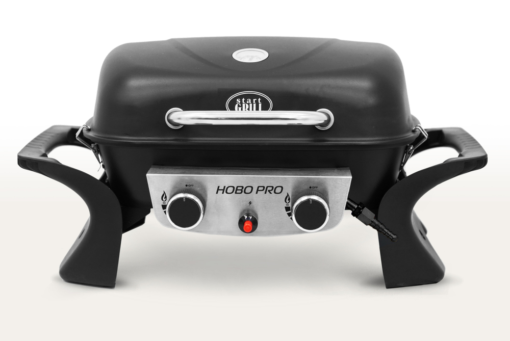 Портативный газовый гриль Start Grill 2 горелки и подставка складная для газового гриля HOBO PRO