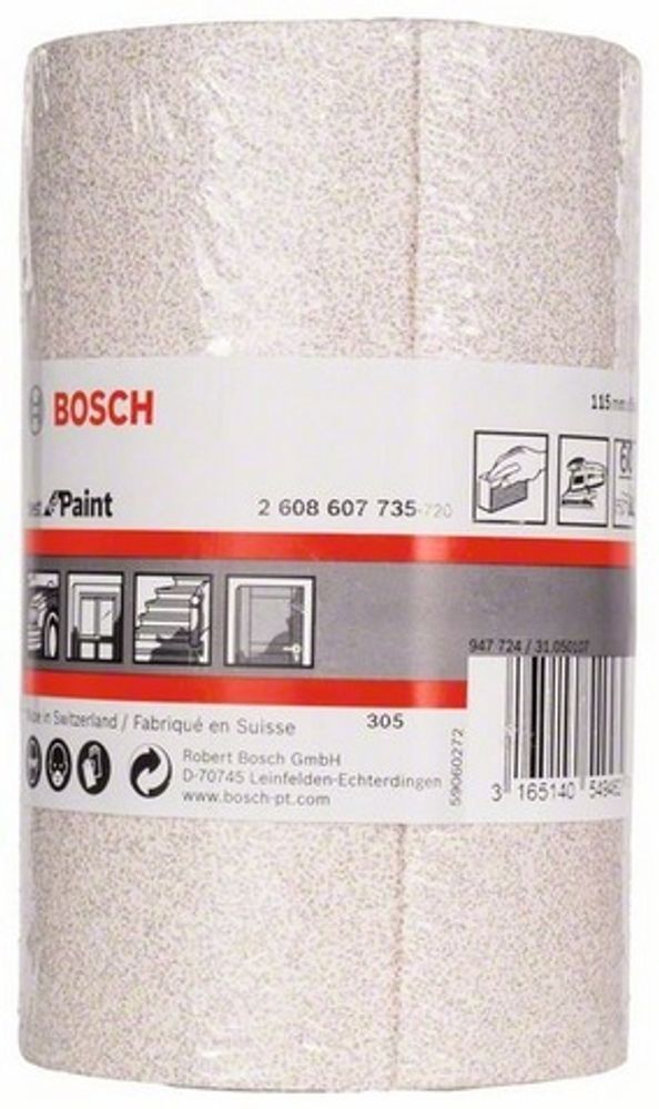 Шлифрулон BOSCH 5М 115мм K60 B.f.Paint