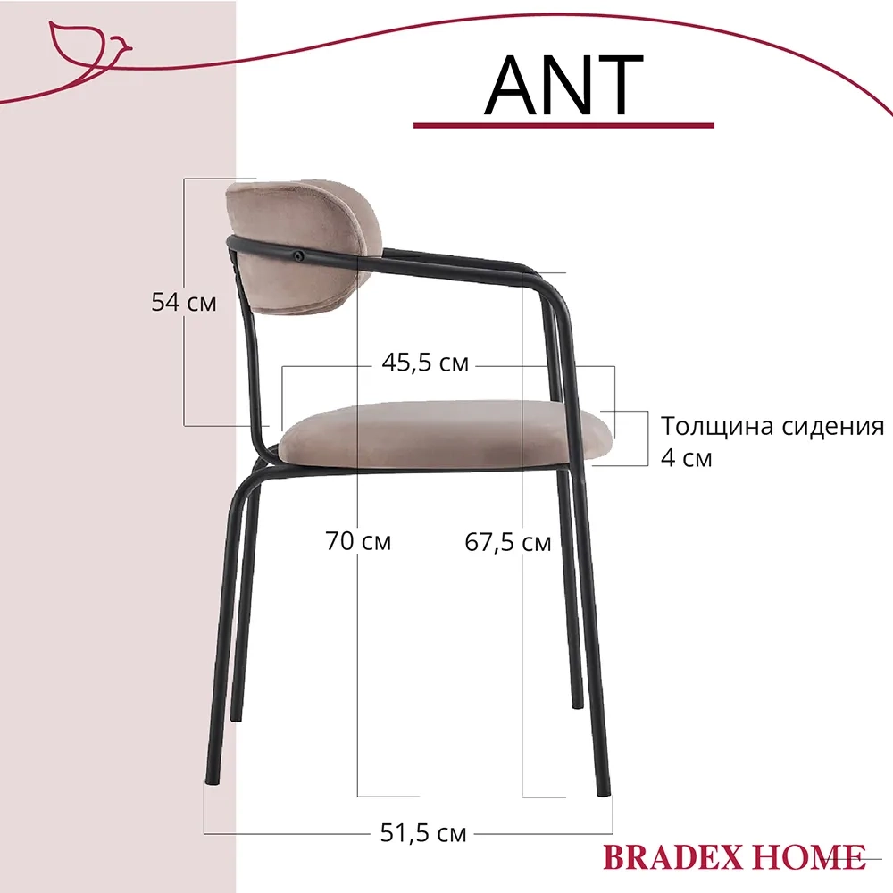 Стул Bradex Home Ant латте