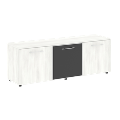 Yalta Тумба модульная LT.TS-3.4 black Снежная Патина/Стекло Black 1642*450*580