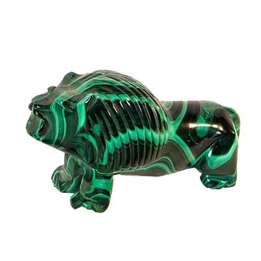 Большой лев. Статуэтка из натурального камня. Малахит. Конго, Центральная Африка. ХХ в.