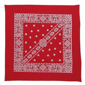 Бандана красная с белыми огурцами диагональ (125)