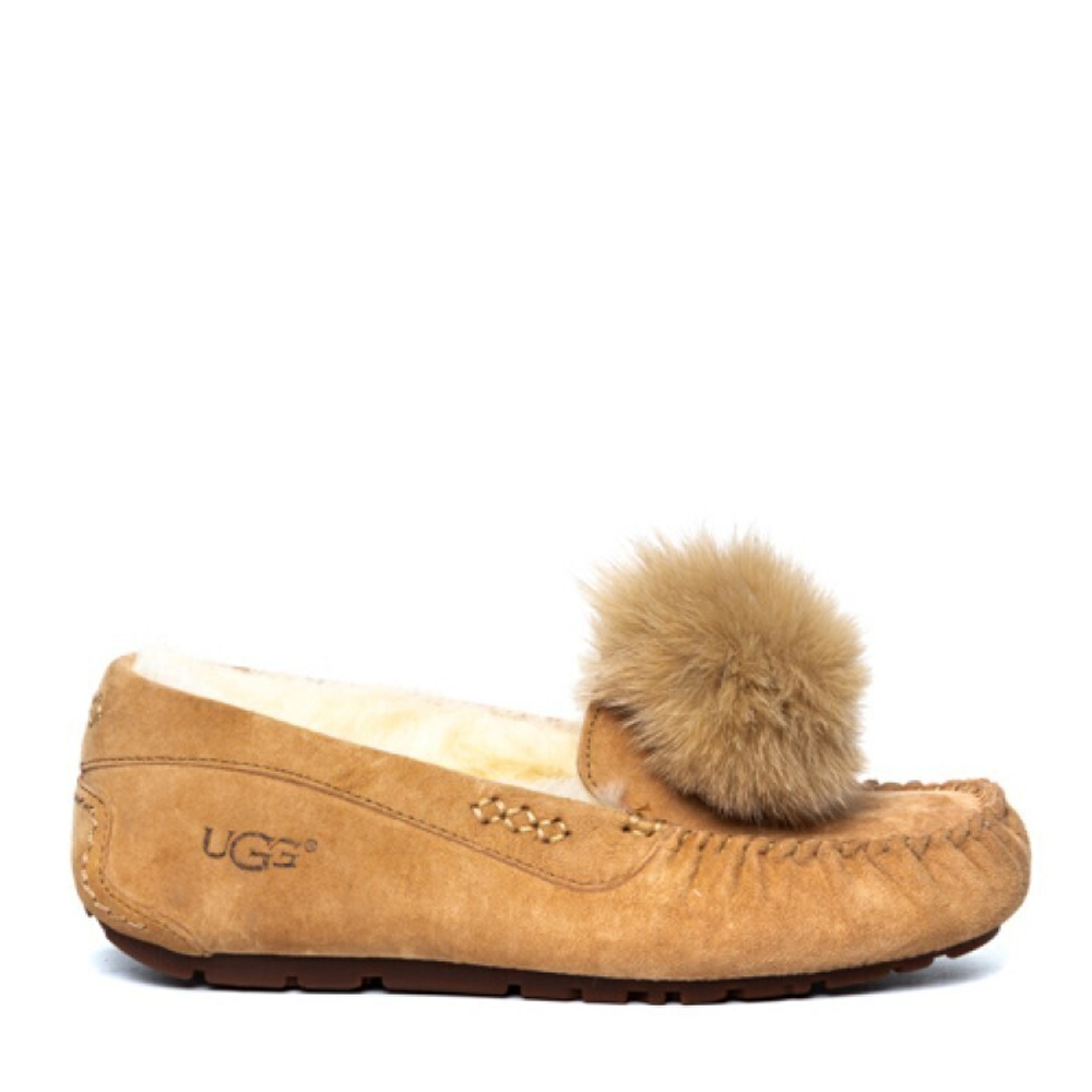 Мокасины Dakota Pom Pom New Chestnut