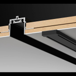 135197 SHINO NT23 000 черный Низковольтный шинопровод для встраиваемого монтажа в ГКЛ 1м IP20 48V SMAL