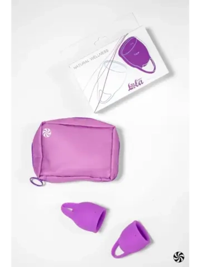 Набор из 2 лиловых менструальных чаш Tulip