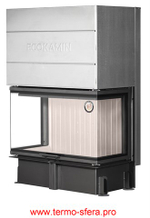 Каминная топка Экокамин ДЕЛЬТА 1200х800х450 P три стекла подовая