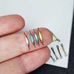 Коннектор, сталь, титановое покрытие, красивая форма, р-р 13×2.5 мм, штучно