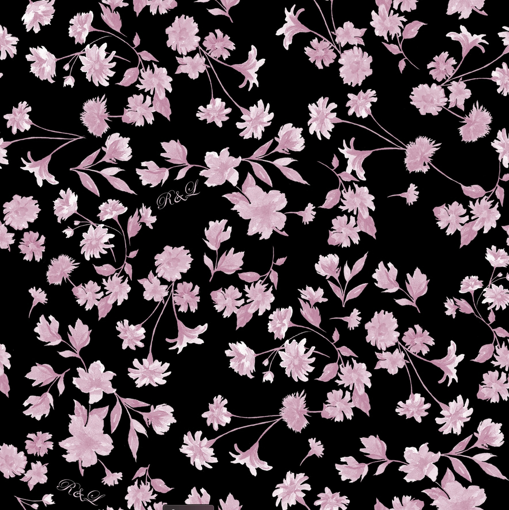 Iren rose midi, платье миди драпированное из черной сетки с мелкими светло-розовыми цветами и розой