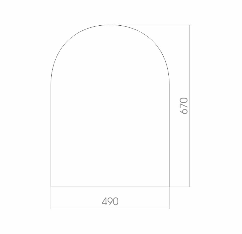 Зеркало MIXLINE "Аркада" 490*670 (ШВ) б/полки с фацетом