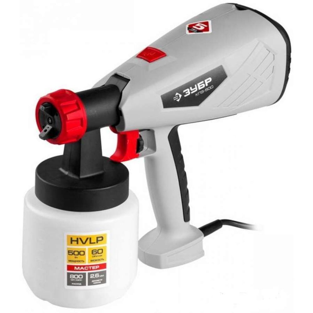Краскораспылитель ЗУБР КПЭ-500,0.8л 500Вт