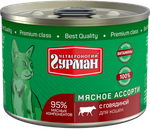 Мясное ассорти с говядиной, 190г консервы для кошек ЧГ