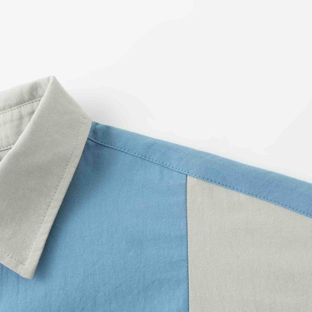 Сорочка Ymkashix Puff светло-серая/синяя