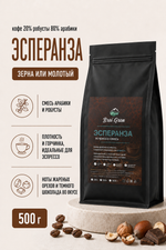Кофе «Эсперанза 80/20» в зернах или молотый, 500 гр (17,5 б)