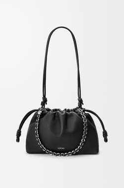 Loewe Сумка Flamenco среднего размера из зернистой телячьей кожи, черный