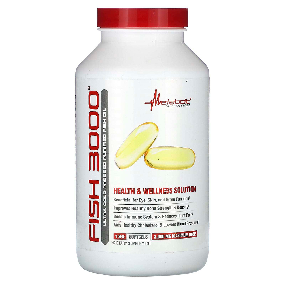 Metabolic Nutrition, Fish 3000, 180 капсул (1000 мг в 1 капсуле)